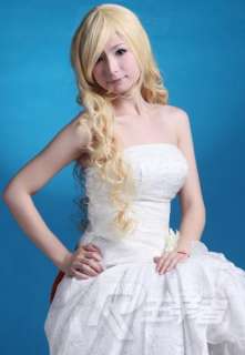 Products 1 Blonde Wavy Luka Wig (100cm) + free gift (1 wig cap 