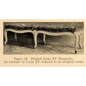  1919 Print Louis XV Painted Banquette Bench Furniture 
