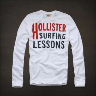 Hollister Mens Long Sleeve Hollister Graphic Tshirt SURFERS POINT S,M 