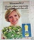 1978 ad Wesson Oil Dressing recipe FLORENCE HENDERSON