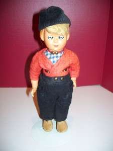 ANTIQUE 12 DUTCH BOY CELLULOID DOLL WITH WOODEN SHOES  