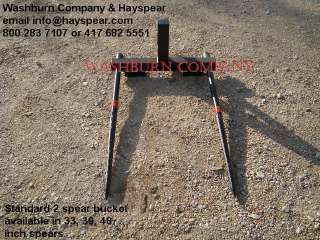 loader bucket carrier 2 spear 48 spike prong fork attachment