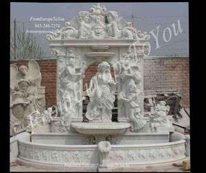 WORLD CLASS HAND CARVED MARBLE FIGURAL WALL FOUNTAIN  