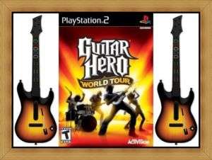 NEW* PS2 Guitar Hero World Tour Bundle with 2 GUITARS  