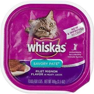  WHISKAS Food for Cats Filet Mignon Flavor in Meaty Juices 
