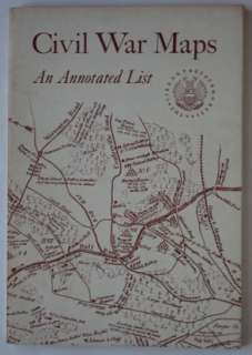 1961 Library of Congress Annotated List CIVIL WAR MAPS  