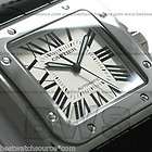 CARTIER SANTOS 100 LARGE AUTOMATIC WHITE DIAL LEATHER W