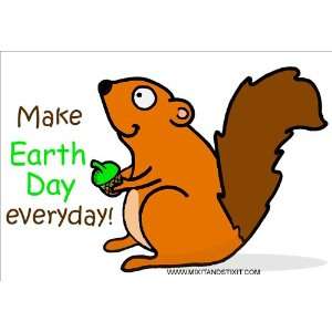   Earth Day Everyday Squirrel Removable Laptop/Binder Adhesive Sticker