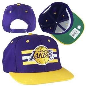   Team NBA Adidas Snapback Hat   Lakers Throwback Design NBA Snapback