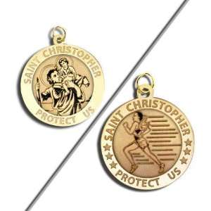 Track and Field   Saint Christopher Doubledside Sports Medal   1/2 