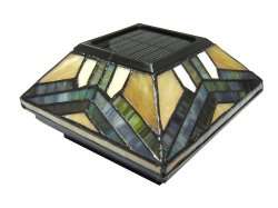  stained glass look with sunflower design provides eight hours or more