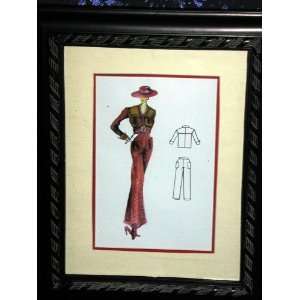  Fashion Art Paris Model Vintage Chic Botique Framed Decor 