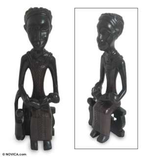 FANTI MOTHER~~African Wood Carving Sculpture~~Ghana Art  