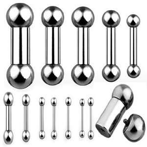 Surgical Steel Internally Threaded Barbell 8G   Length: 5/8   Sold as 