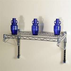  14d Chrome Wire Adjustable Wall Shelf: Home & Kitchen