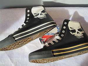 NEW UNDERGROUND ENGLAND SHOES LEATHER SKULL HiGHTOP SNEAKERS UK5 