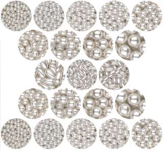 PEARL BEADS WHITE Round Oat 3mm 4mm 6mm 8mm 10mm 12mm  