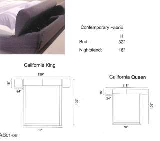 3pc Modern Queen Fabric Bedroom Set #AM B8029 Q  