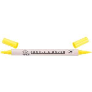  Zig Memory System Scroll and Brush Dual Tip Marker, Pure 