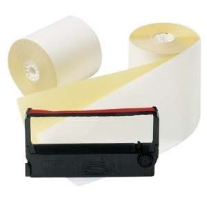  OfficeMax Verifone Rolls White/Canary with ribbon, 12 Pack 