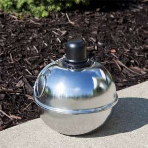  8 Large Metal Patio Smudge Pot   Set of 6   Chrome 