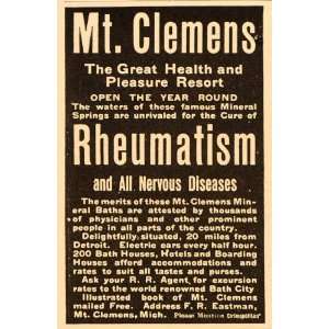   Clemens MI Mineral Springs Resort   Original Print Ad