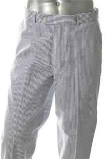 Haspel NEW Mens Blue Trousers Seersucker Pants 32/32  