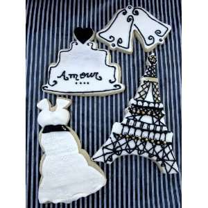 NEW Honeymoon in Paris Cookie Collection  4 Large Cookies  