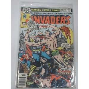B1 MARVEL COMICS THE INVADERS #33 COMIC BOOK SUBMARINER THOR CAPTAIN 