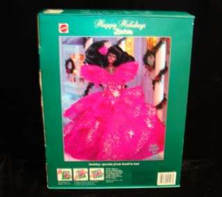 1990 Happy Holidays Holiday Black Barbie #4543 Box  