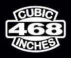 V8 468 CUBIC INCHES ENGINE DECAL SET 468 CI BBC EMBLEM STICKERS