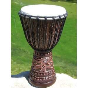  20 x 13 14 Djembe Hand Drum   African Antique Natural 