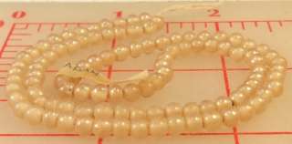 14 strand translucent beige round beads from Japan 4mm  