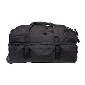 11 Tactical Mission Rolling Duffel Bag, Black  