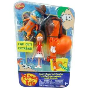   Ferb 2 Pack Figures Agent P & Candace Tootin Space Suit Toys & Games