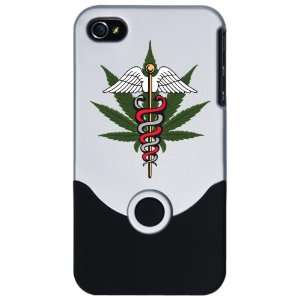   or 4S Slider Case Silver Medical Marijuana Symbol 