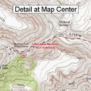 USGS Topographic Quadrangle Map   Little Aguja Mountain, Texas (Folded 