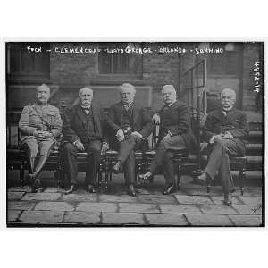 Photo Foch, Clemenceau. Lloyd Geo., Orlando Sunnino 1900 