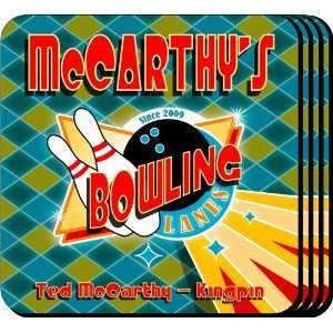 Bowling Personalized Coaster Set:  Kitchen & Dining