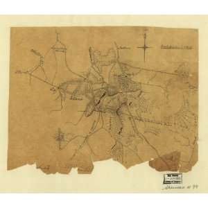  1864 Civil War map of Marietta, Georgia: Home & Kitchen