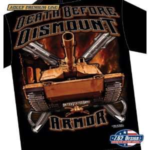  Army Armor   Death Before Dismount, Black T Shirt X Large 