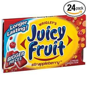 Juicy Fruit Strappleberry, 12 Piece Packs (Pack of 24):  