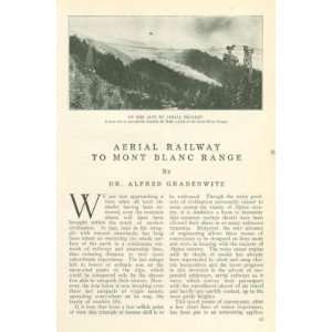  1911 Aiguille du Midi Aerial Railway Mont Blanc Range 