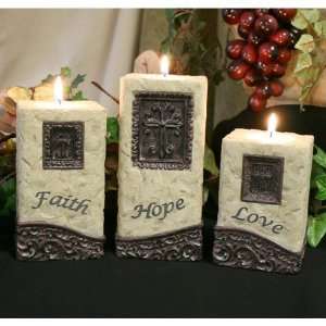  Faith, Hope, Love Candle Holder Set: Everything Else