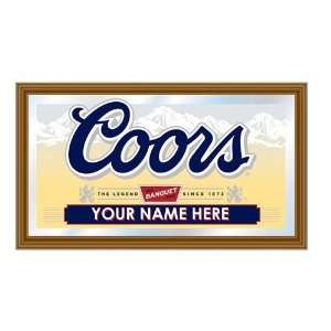  Personalized Coors Beer Mirror Game Room Sign, Pub Sign 