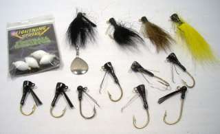 Lot Football Indicators Weighted Single Fly Fish Hooks  