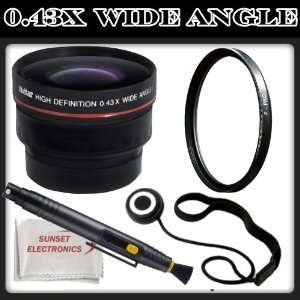 Wide Angle 0.43x High Definition Wide Angle Lens For The Canon Rebel 
