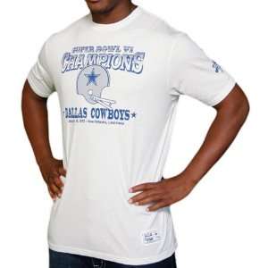  Dallas Cowboys White Super Bowl VI Cammpions Retro T Shirt 