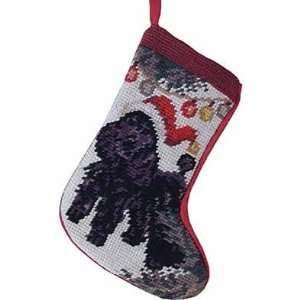  Small Black Poodle Needlepoint Christmas Stocking: Home 