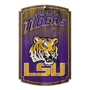   Tigers Wood Sign Graphics Antique Matte Finish Laminate Top Durability